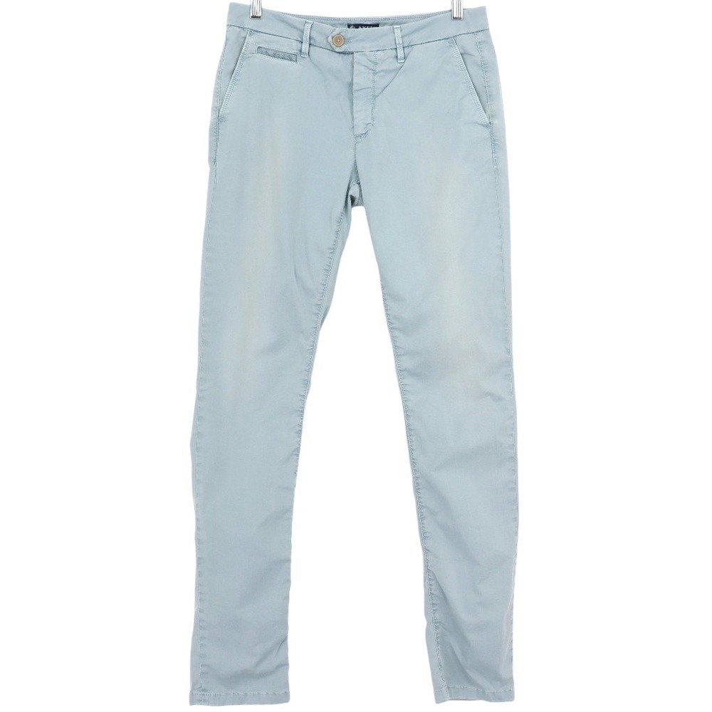 Axel's Robin.19 Mens Light Blue Cotton Stretch Chino Pants Made in Italy Size 32